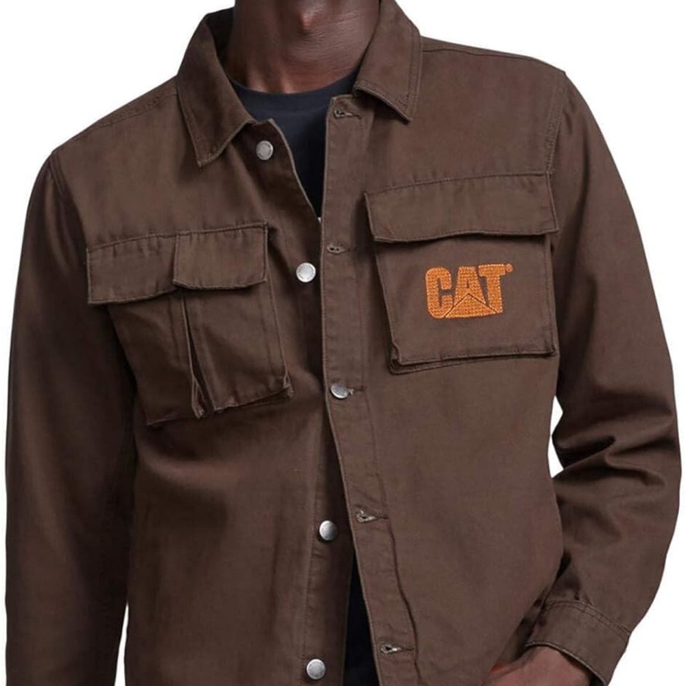Caterpillar Men's Urban Passage Shirt Jacket, Coffee Bean, Size L